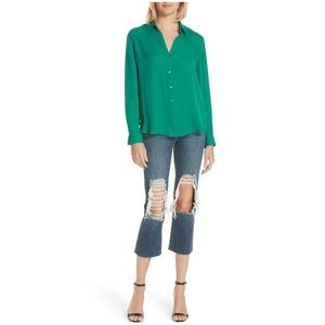 L’AGENCE Distressed Cropped Straight Jeans 31